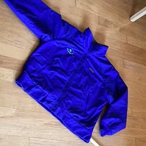 🔴Lands End royal blue zipper jacket with gray fleece lining.  Size…